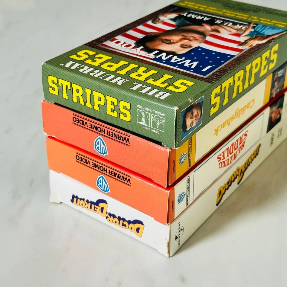 VHS - Lot of 4 - Stripes - Caddyshack - Doctor Detroit - Blazing Saddles - Image 4 of 4