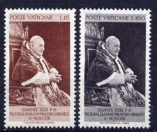 VATICAN Sc#360-1 1963 Balzan Peace Prize to Pope John XXIII MNH