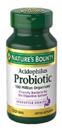 Acidophilus Probiotic Lactobacillus Vitamins Nature's Bounty Immune Health 120 Acidophilus Probiotic Lactobacillus Vitamins Nature's Bounty Immune Health 120