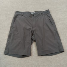 Columbia Shorts Mens 32/42 Gray Flat Front Chino Golf Casual Pockets Stretch