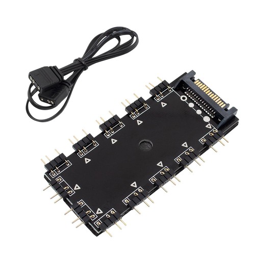 ARGB Splitter 5V 3Pin mit SATA Port LED Splitter Hub für LED Controller - Afbeelding 6 van 11
