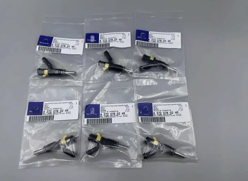 6PCS Genuine Fuel Injector A2720780249 For Mercedes-Benz E350 R350 S400 3.5L OEM Foto 2 de 4