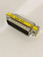 DB25 Male to DB 25 Male Mini Gender Changer Coupler 25pin D-SUB M/M