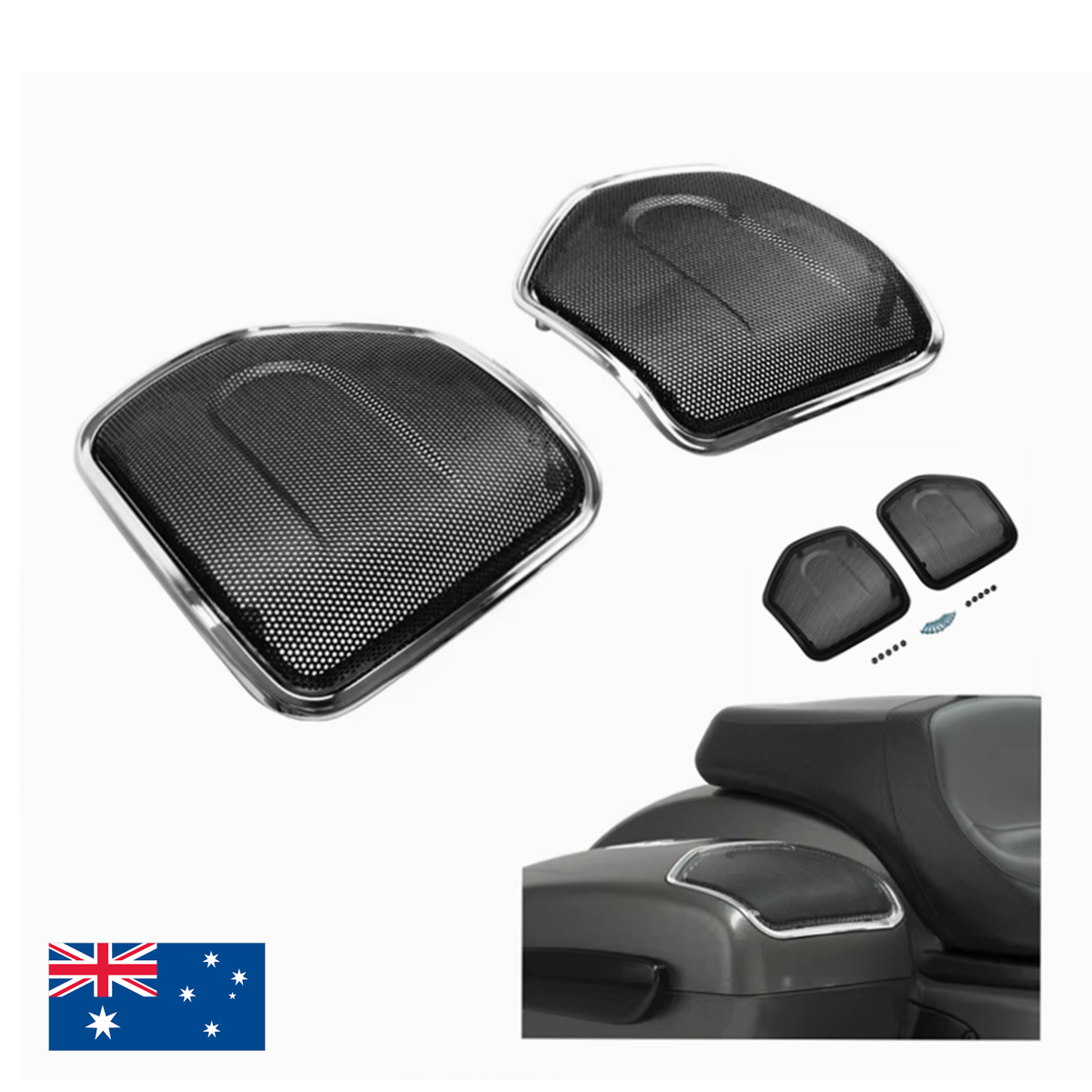 Motorcycle Saddlebag Speaker Lid Cover Indian Roadmaster Chieftain