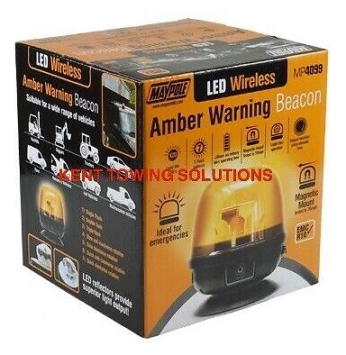 LED KABELLOSE MAGNETISCHE GELB WARNBAKE LEUCHTE 12/24V IP67 AUTO   VAN   LKW  