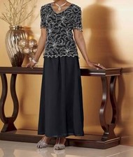 Special occasions Mother Of Bride Women's Party Beading 2PC Skirt suit plus16W1X