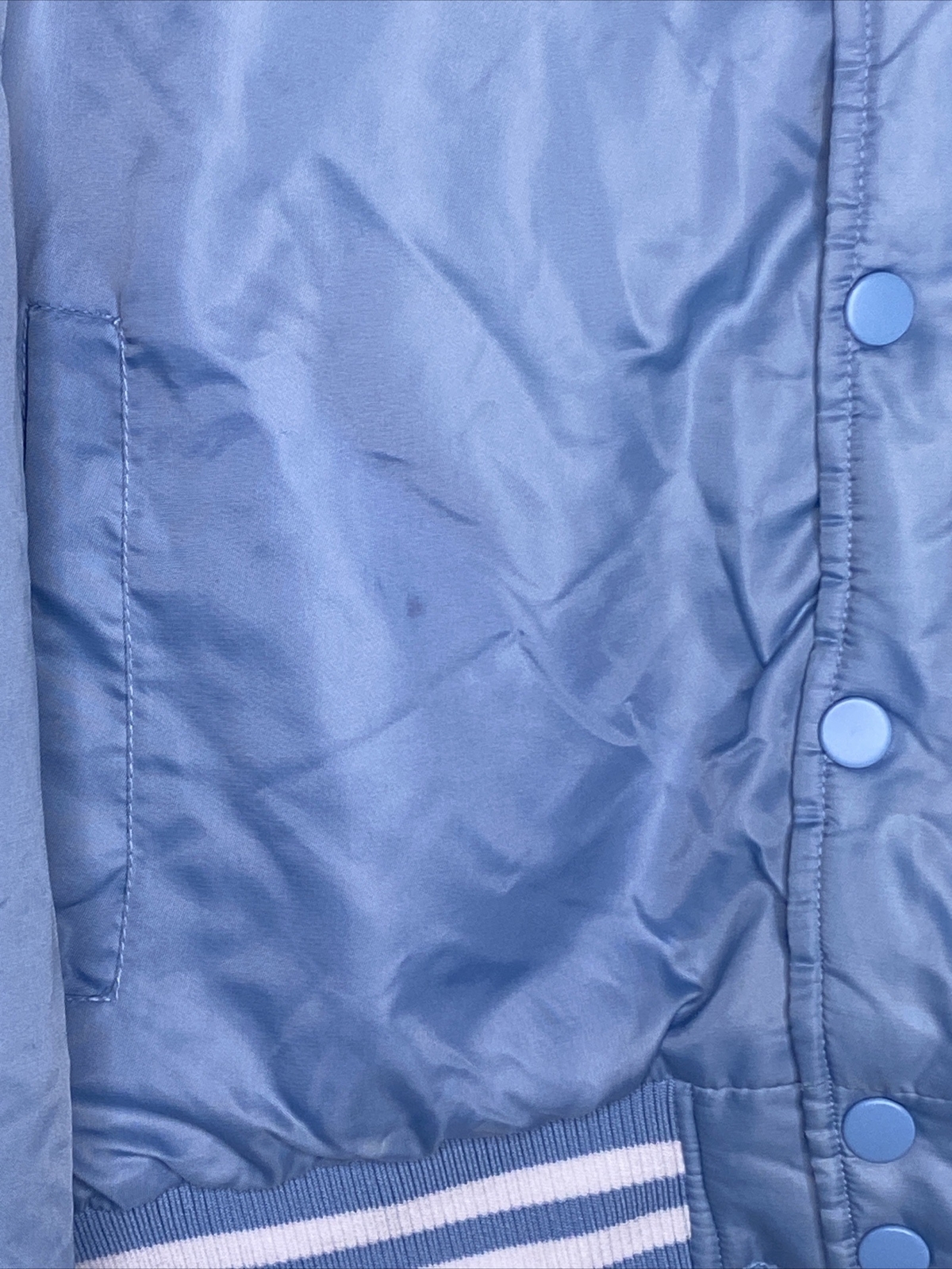 Light Blue Varsity Nylon Jacket - image 4