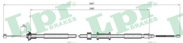 LPR C0517B Cable, Parking Brake For Fiat-image