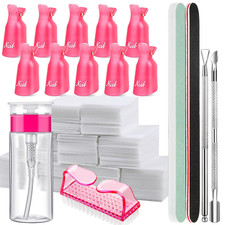 Kit de herramientas para quitar malte de uñas en gel con pinzas y botella de 1
