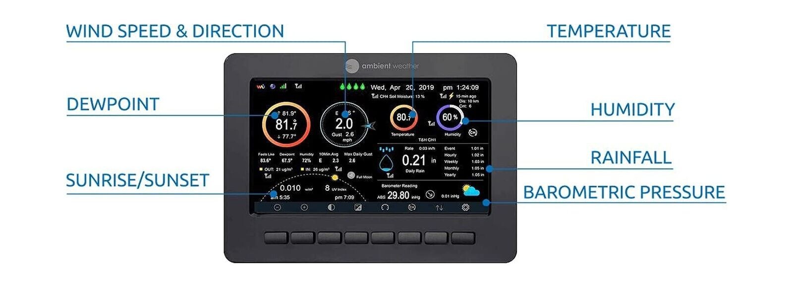 Ambient Weather WS5000 Ultrasonic Professional Smart Weather Station