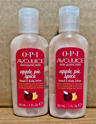 (2) Lot of 2 OPI Avojuice Hand & Body Lotion Apple Pie Spice 30 ml/1 fl oz New