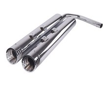 Sharkroad 4.0 Slip On Mufflers For 09-25 Kawasaki Vulcans Exhaust Chrome Style