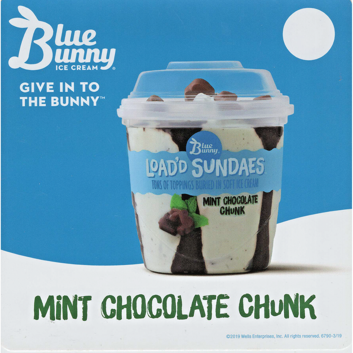 Blue Bunny Load'd Sundaes Mint Chocolate Chunk Ice Cream Truck