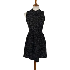 Love Ady Black Metallic Fit And Flare Sleeveless Party Dress Large Holiday Glam