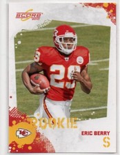 2010 Score Football #339 Eric Berry KANSAS CITY CHIEFS Rookie Card 48. rookie card picture