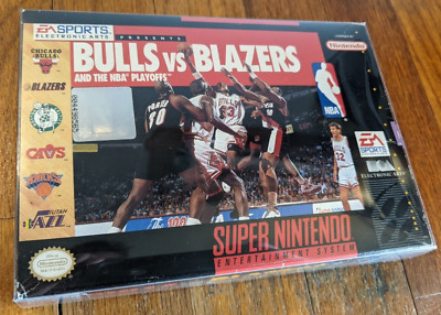 Bulls vs Blazers Super Nintendo Snes Game and Box Protective Case No Manual