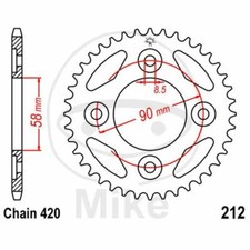 Corona Z35 420 Plata D.Int. 058 727.20.57 Para Honda 125 MSX 2013-2016