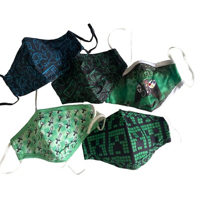 Boys Reusable Cloth Face Masks 5 Pieces
