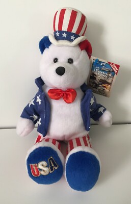 Vintage 2003 Limited Treasures USA Hometown Heroes Sam The All American Bear NWT