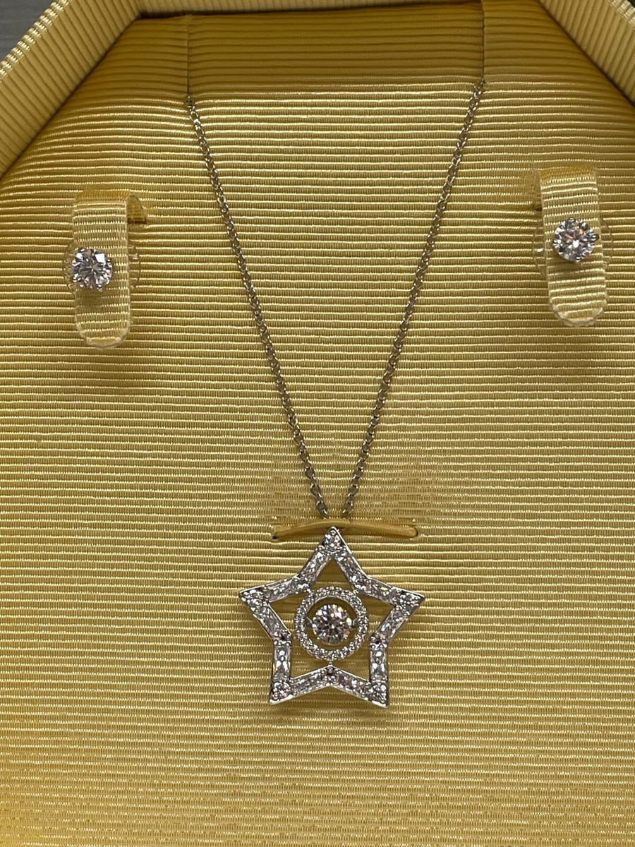 Swarovski Stella set Mixed cuts, Star, White, Rhodium plated