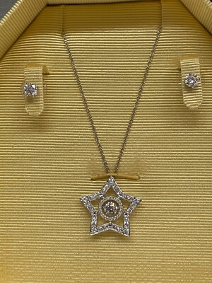Swarovski Stella set Mixed cuts, Star, White, Rhodium plated