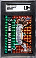 2020-21 Panini Mosaic ZION WILLIAMSON #1 Jam Masters Green Prizm SGC 10 *GEM*