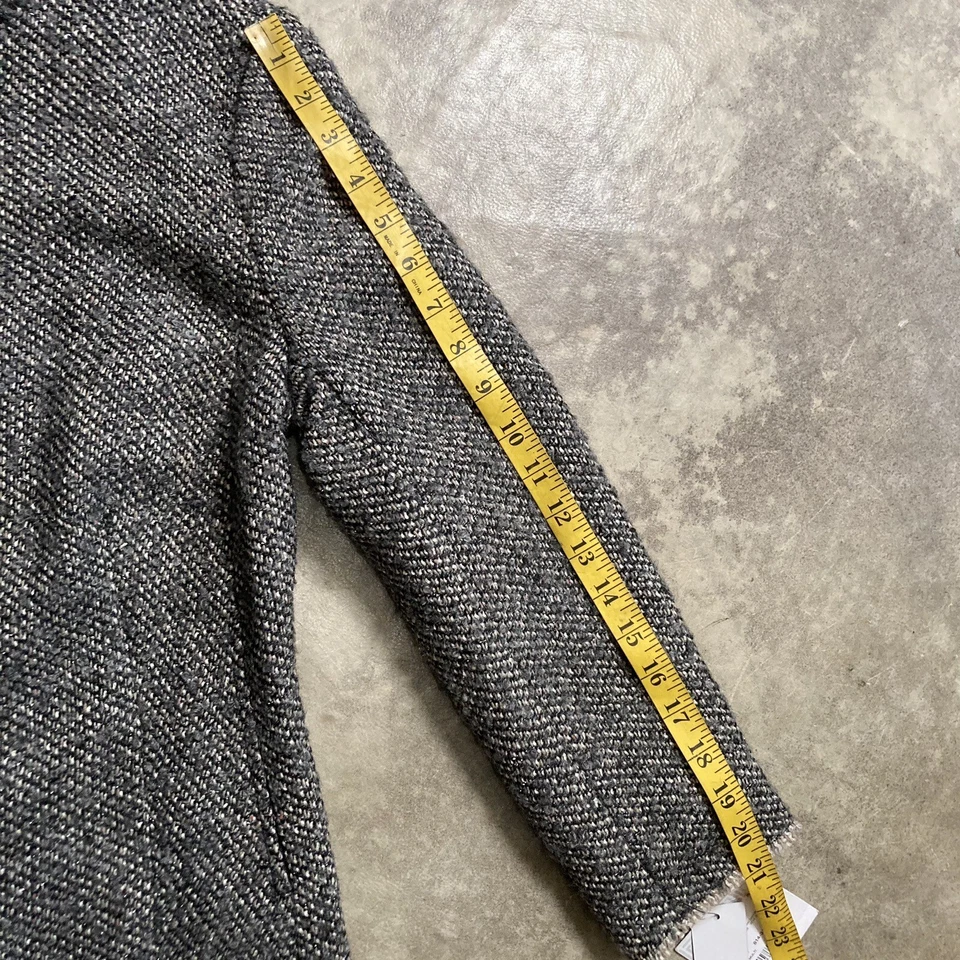 Blazer Liz Claiborne para mujer grande mezcla de lana cierre de cremallera tweed ropa profesional trabajo Foto 3 de 4