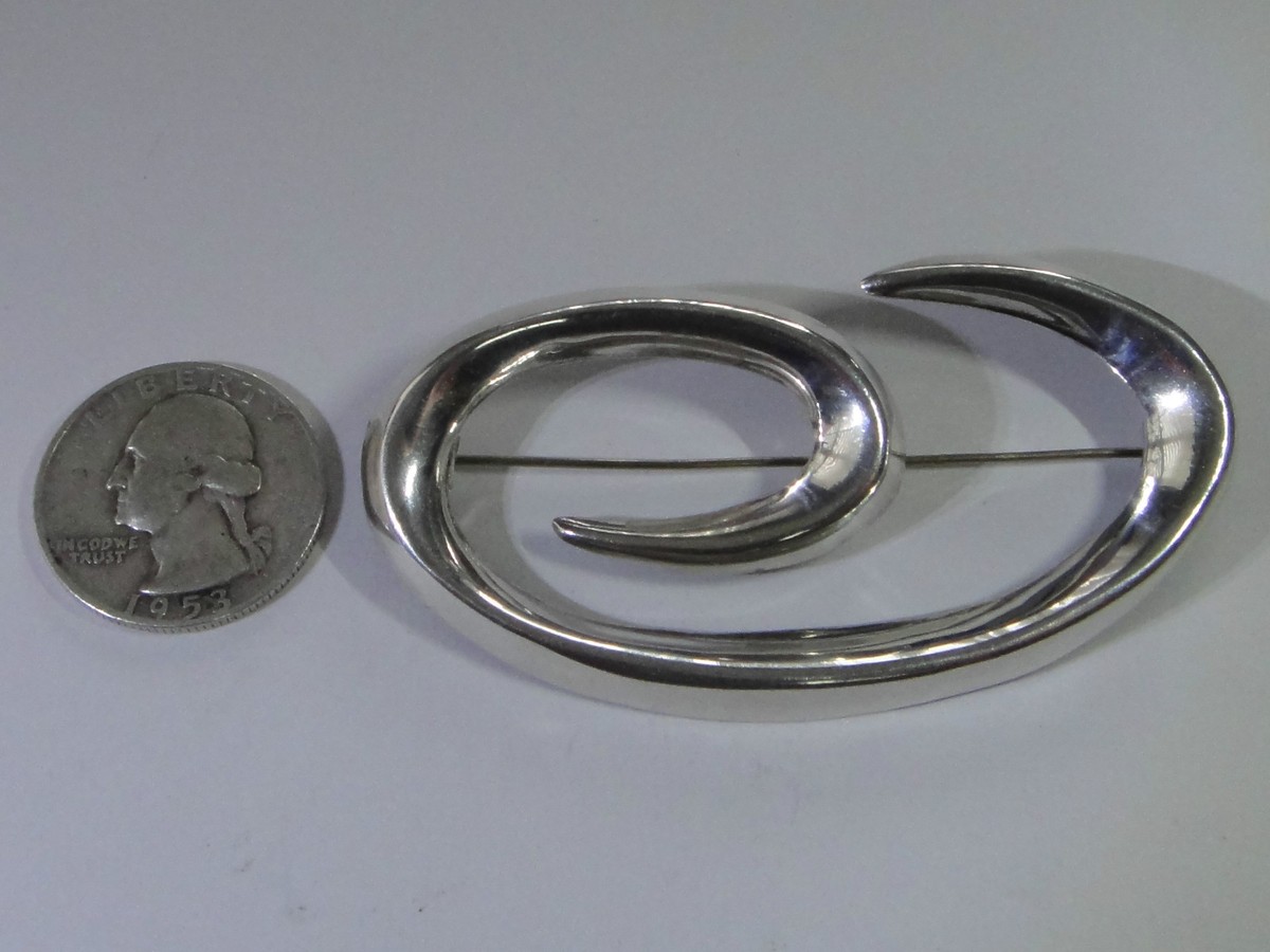 Los Ballesteros Mexico Sterling 925 Silver Brooch hallmarked 925