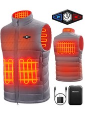 Heated Vest for Men with 16000mAh Battery Pack Charger Lightweight Mens Heate...