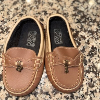 Mili Sport Kids Brown Loafers Crib Shoes 9-12 months 5'' Sole 6C