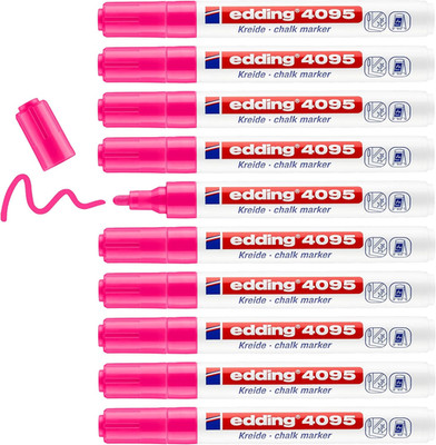 4095 Chalk Marker - Neon-Pink - 10 Chalk Pens - round Tip 2-3 Mm - Medium-Tipped