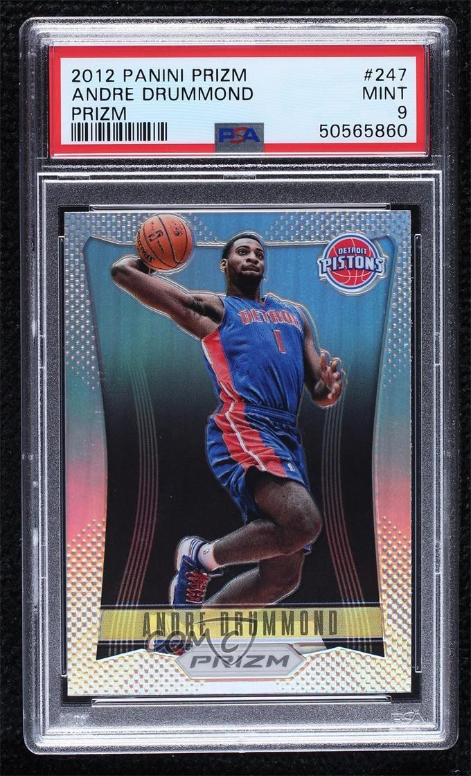 2012-13 Panini Prizm Silver Prizm Andre Drummond #247 PSA 9 MINT 0m5n