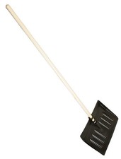 Snow Removal Plastic Snow Shovel Scoop Plastic Head & Sturdy Wooden Handle