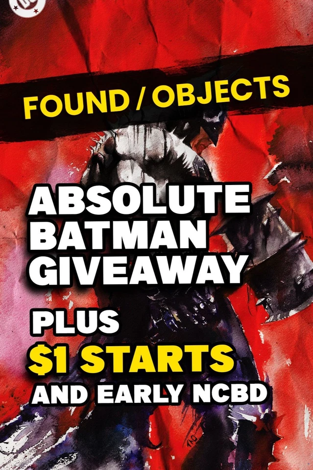 ABSOLUTE BATMAN CANVAS GIVEAWAY $1  START MADNESS SIGNED BOOKS EXCLUSIVES