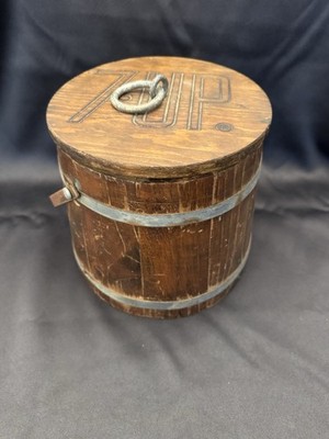 Vintage 7UP  Wooden Ice Bucket / Cooler