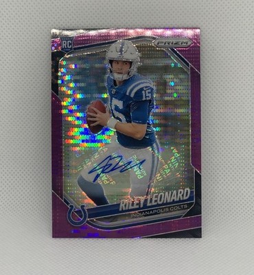 2025 Panini Prizm Football Riley Leonard Purple Pulsar Prizm RC