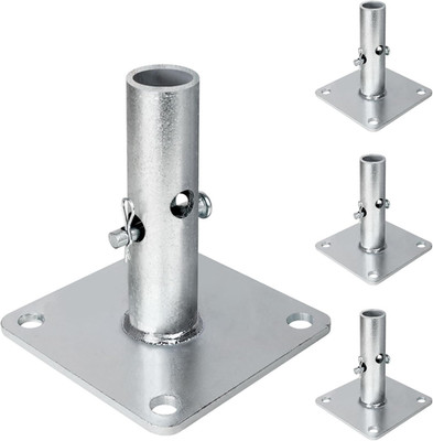 4-Pack Reinforced Scaffold Base, Galvanized Scaffold Base Plates 4.75'' X 4.75'' X
