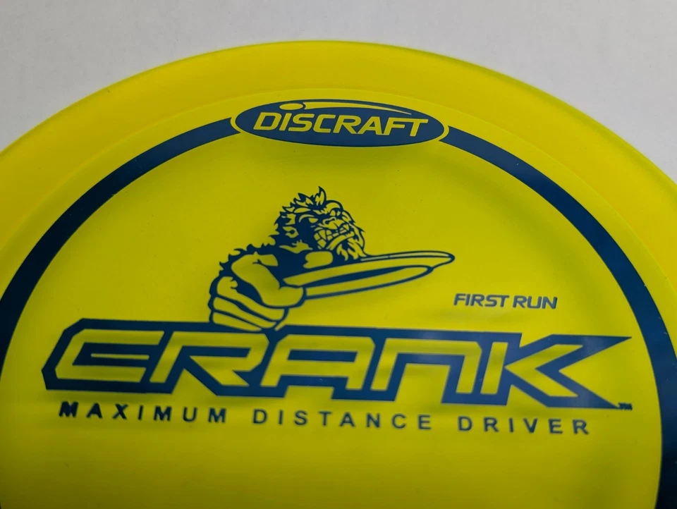 Discraft Z First Run Crank Distance Driver Disc Golf PFN Old Run 170g Yellow - Image 2 of 4