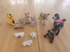 MEG 1994 Dog In My Pocket Dog Figures Lot Of 10 Poodle Bloodhound Dalmatians