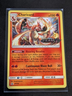 Charizard Pre-Release Black Star Promo SM158 Team Up stamped Pokemon TCG
