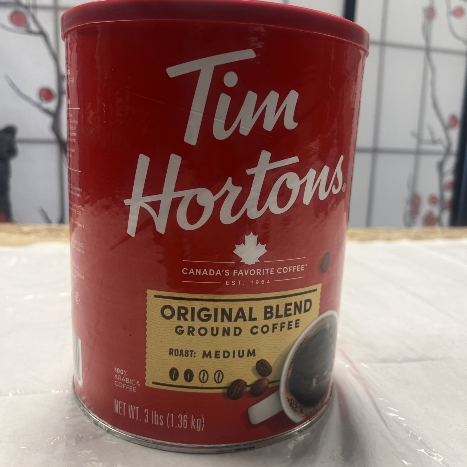 Tim Hortons Original Ground Coffee, 100% Arabica Medium - 48oz