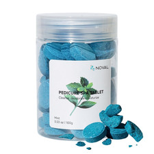 Pedicure Spa Tablets, Blue Mint Foot Soak for Pedicure Bowl, Foot Bath and Salon