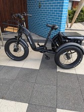 Powabyke Revom T2 Fat Tyre Electric Mountain Tricycle Trike 48v BLACK