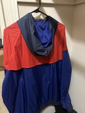 Nike Windrunner Hooded Full Zip Jacket Red Navy Blue White Men s XXL