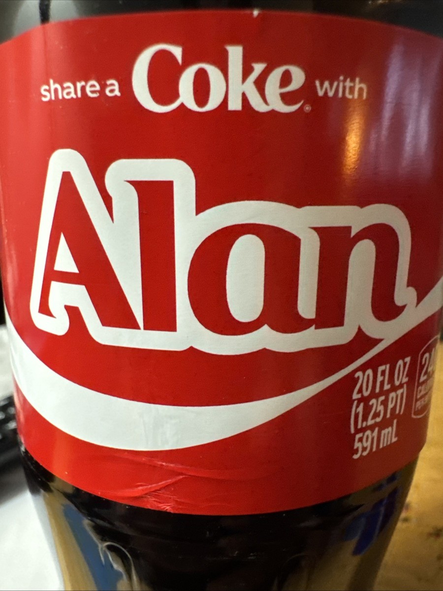 Share A Coke with Alan 2025 Personalized Gift Coca Cola Bottle