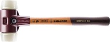 Schonhammer SIMPLEX L&auml;nge 490 mm Kopf-&Oslash; 80 mm hart Holz Nylon wei&szlig; HALDER