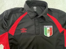 Team Mexico Soccer Football Jersey Umbro Mens Adult Small Black/Red No Name