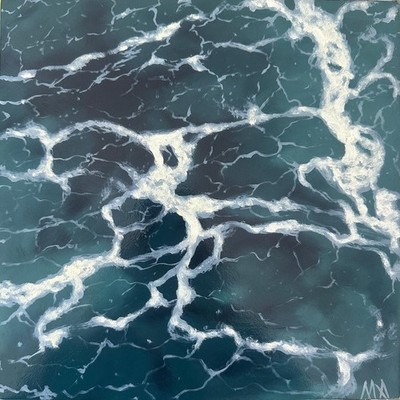 Original Ölgemälde Ozean Wellen Meereslandschaft Landschaft Abstrakt Wandbild Wohndeko