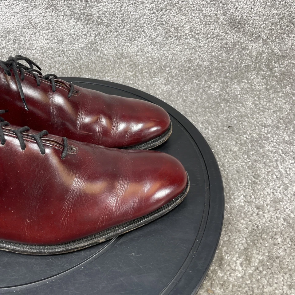 Church's Oxford Shoe Mens Size 10.5 C Custom Grade Round Toe Work Red Leather - Image 2 of 4