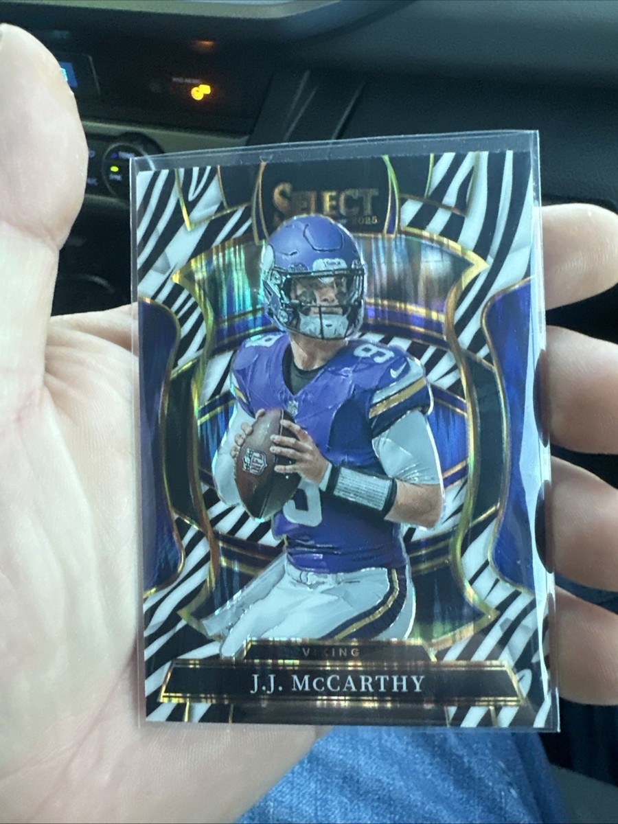 2025 Panini Select Case Hit Zebra Concourse JJ McCarthy Vikings | eBay
